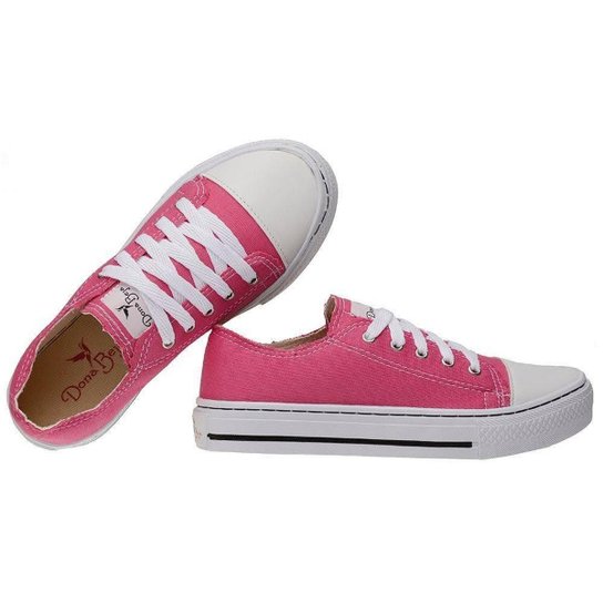 Tenis Feminino Casual Lona Dublado Conforto e Estilo - Pink Menor preço em Tenis Feminino Casual Lona Dublado Conforto e Estilo - Pink