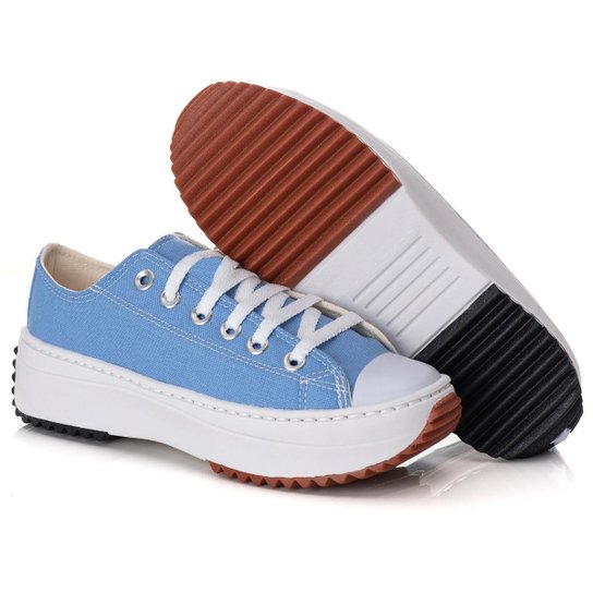 Tênis Feminino Casual Plataforma Use Run Star - Azul Menor preço em Tênis Feminino Casual Plataforma Use Run Star - Azul