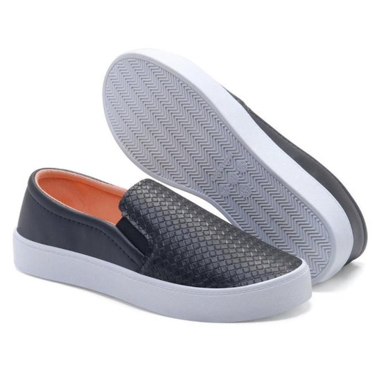 Tênis Feminino Casual Slip On Matelassê Conforto Macio