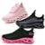 Tênis Feminino Corrida Running Leve Treino Kit 3 Peças - Rosa+Preto
