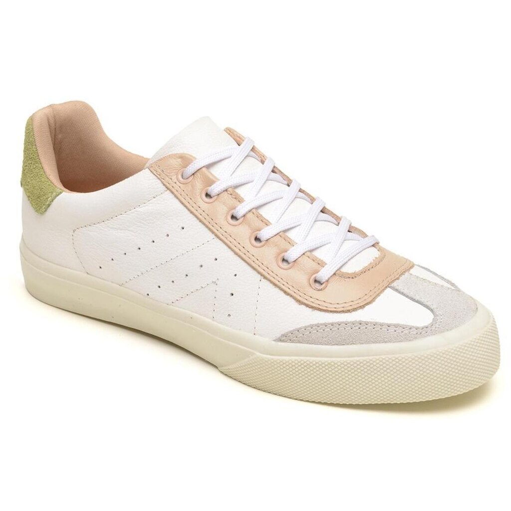 Tênis Feminino Couro Casual Cano Curto Conforto Ultra Leve