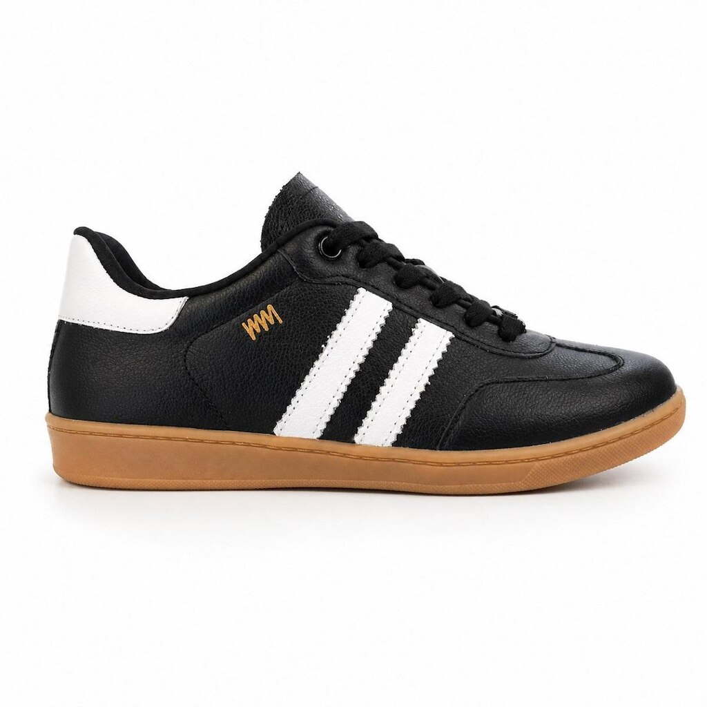 Tênis Feminino Couro Legítimo Marina Mello Emma Preto Branco