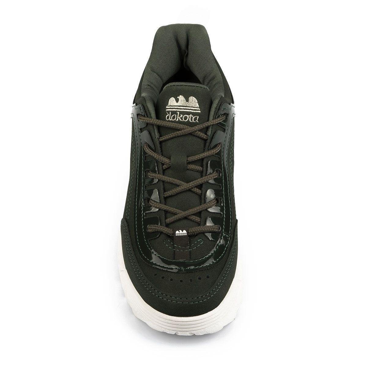 Tenis Feminino Dakota Sola Plataforma Tratorada Alta Moda - Verde | Netshoes
