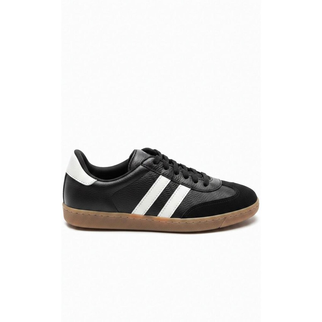 Tênis feminino de couro retrô 0350