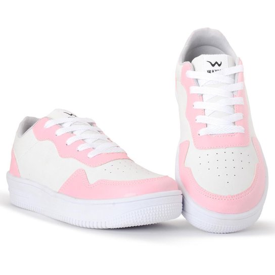 Tênis Feminino e Masculino Wayke Original Confortável Lançamento - Rosa Menor preço em Tênis Feminino e Masculino Wayke Original Confortável Lançamento - Rosa