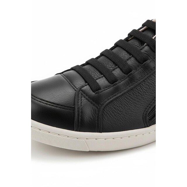 Tênis feminino em couro com elástico e zíper 0203