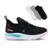 Tênis Feminino Esportivo Treino Academia Slip On - Preto+Cinza