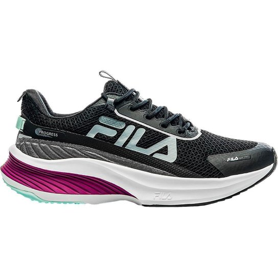 TENIS FEMININO FILA PROGRESS Preto+Rosa Netshoes