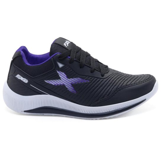Tênis Feminino FXB Esportivo Academia Conforto Macio Leve - Preto+Roxo Menor preço em Tênis Feminino FXB Esportivo Academia Conforto Macio Leve - Preto+Roxo