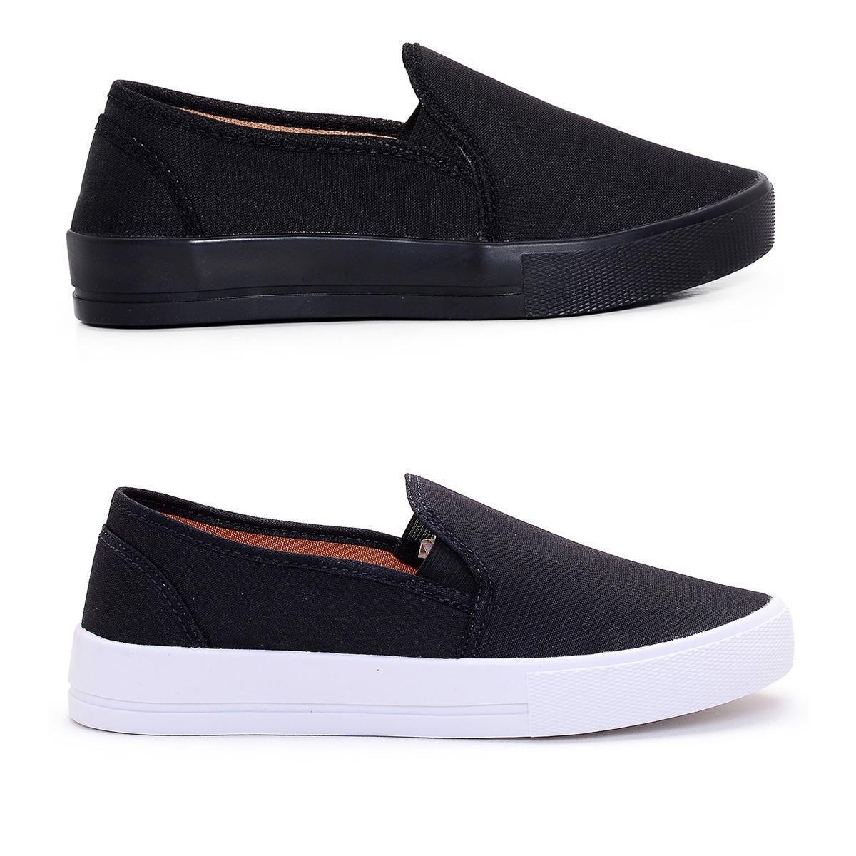 Tenis Feminino iate Kit 2 Pares Casual Confortável Menor preço em Tenis Feminino iate Kit 2 Pares Casual Confortável