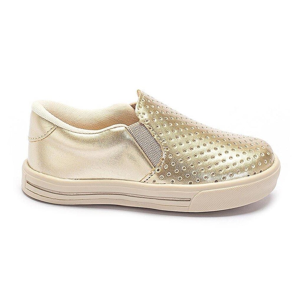 Tênis Feminino Infantil Slip On Metalizado