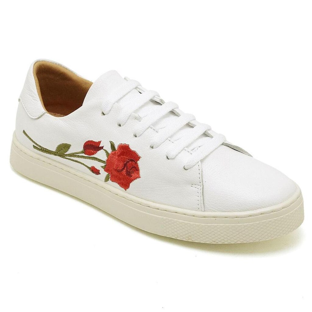 Tênis Feminino Ipê Mulato Couro Extra White Flower