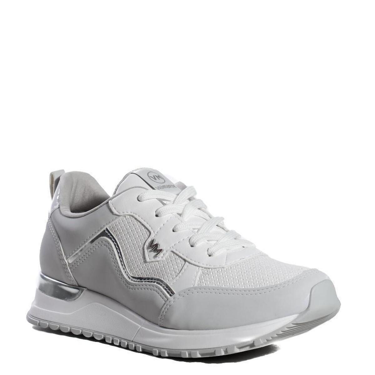 Tênis Feminino Jogging Via Marte 21-11506 Branco Com Brilho - Branco |  Netshoes