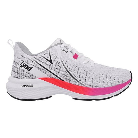 Tênis Feminino Lynd Grid Corrida Academia Anatômico Macio 601F - Branco+Pink Menor preço em Tênis Feminino Lynd Grid Corrida Academia Anatômico Macio 601F - Branco+Pink
