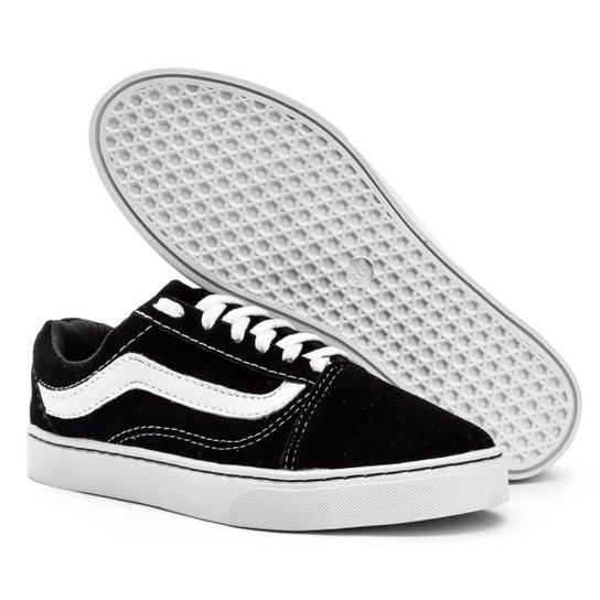 Tênis Feminino Masculino Old Skate Classico - Preto Menor preço em Tênis Feminino Masculino Old Skate Classico - Preto