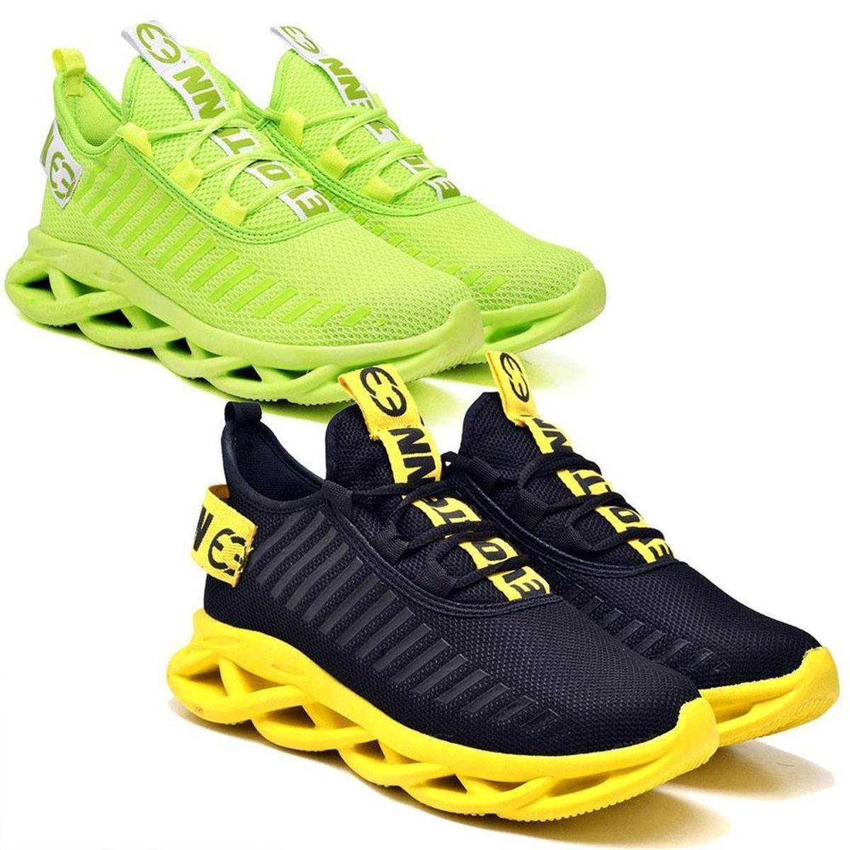 Tênis Feminino Masculino Running Academia Treino Kit 2 Peças Menor preço em Tênis Feminino Masculino Running Academia Treino Kit 2 Peças