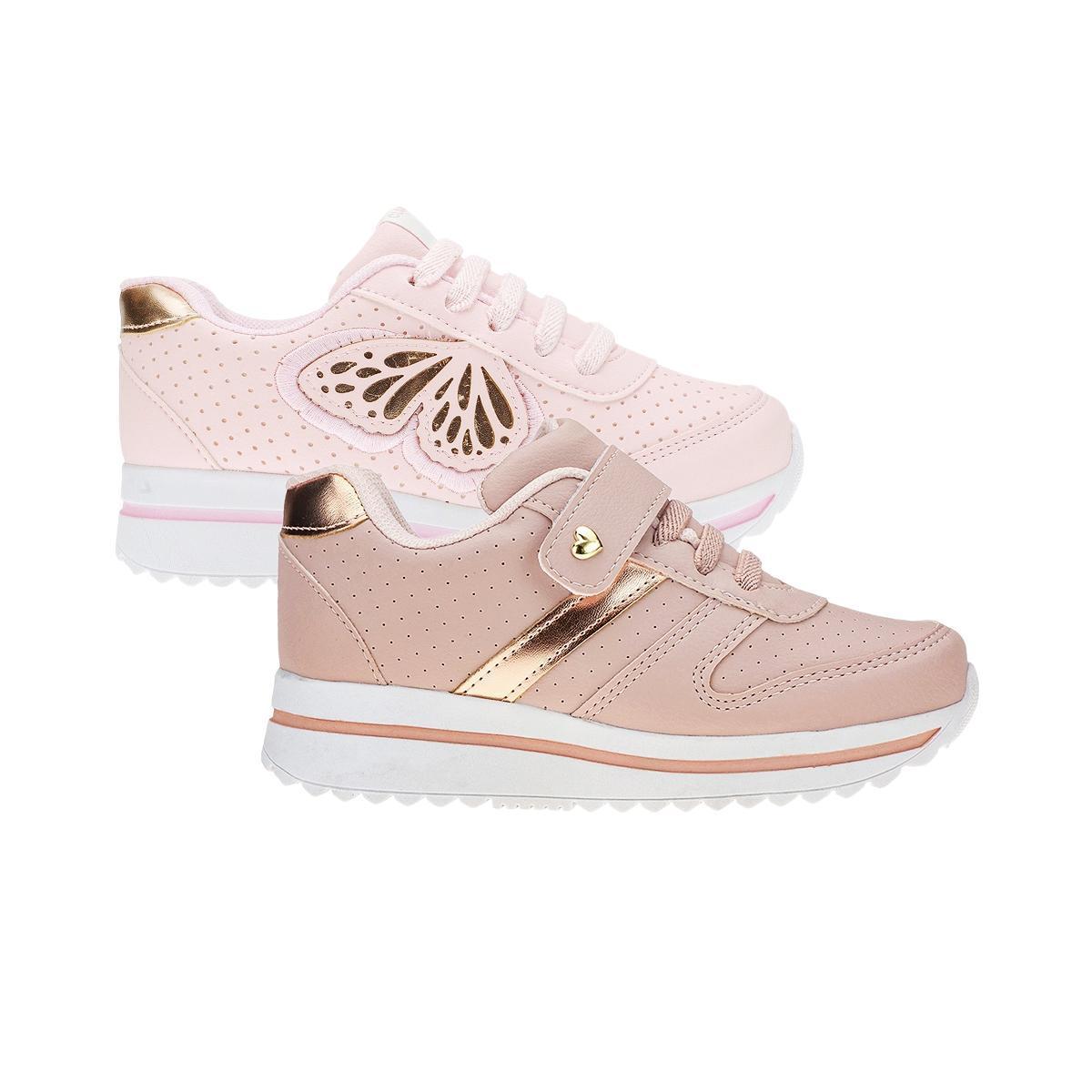 Tênis Feminino Menina Escolar - KIT 2 PARES Tam 24 ao 34 - Única | Netshoes