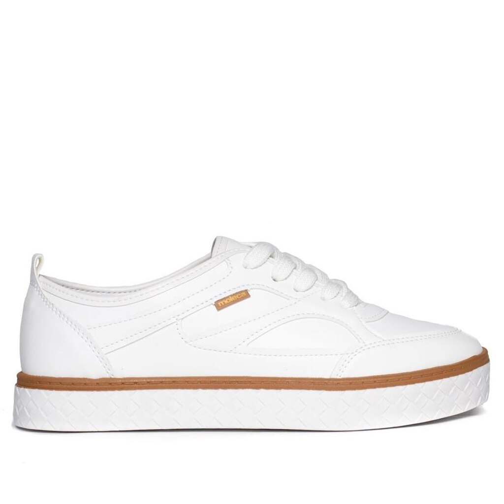 Tênis Feminino Moleca Casual Flatform Tresse Branco
