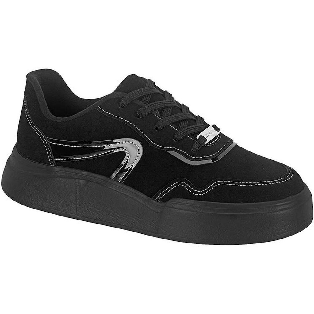 Tenis Feminino Moleca Solado Alto Camurca Cadarço 5808.106