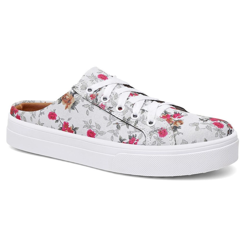 Tênis Feminino Mule Floral Calce Fácil Conforto