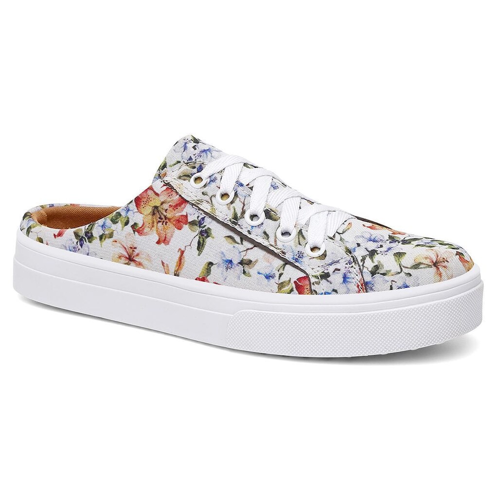 Tênis Feminino Mule Floral Calce Fácil Conforto