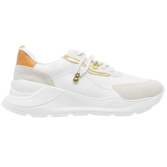 Tenis Feminino Nobuck Vizzano - Branco - Branco Menor preço em Tenis Feminino Nobuck Vizzano - Branco - Branco