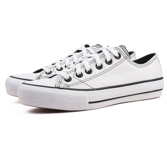 Tênis Feminino Old Star Branco Sintético Academia e Esportes - Branco+Preto Menor preço em Tênis Feminino Old Star Branco Sintético Academia e Esportes - Branco+Preto