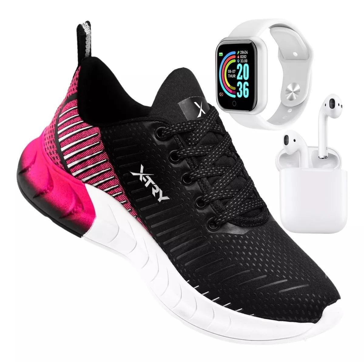 Tênis Feminino Olimp Wit Shoes Caminhada Academia + Fone + Relogio Smartwatch Menor preço em Tênis Feminino Olimp Wit Shoes Caminhada Academia + Fone + Relogio Smartwatch