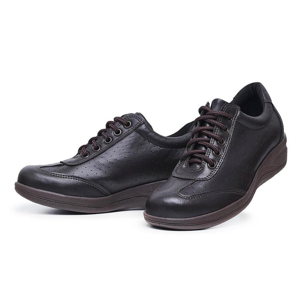 Tênis Feminino Ortopédico Conforto Com Cadarço Pizaflex