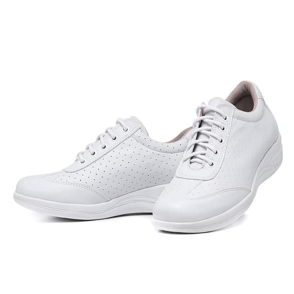 Tênis Feminino Ortopédico Conforto Com Cadarço Pizaflex