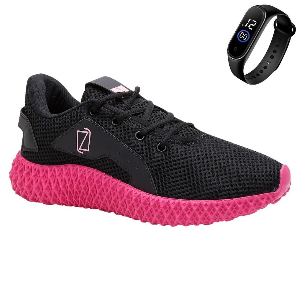 Tenis Feminino para Caminhada Academia Super Leve + Relógio