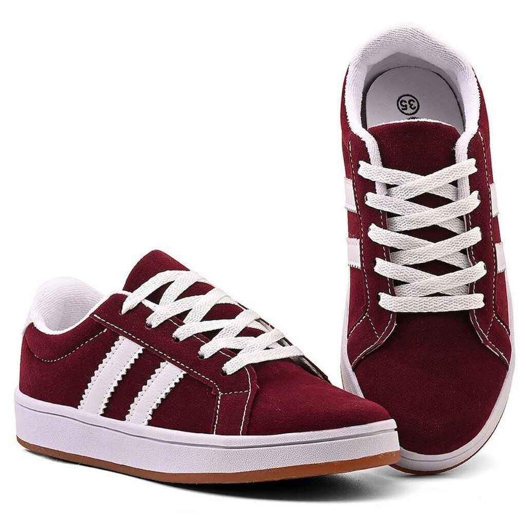 Tênis Feminino Parvaneh Casual Estilo Retrô em Camurça