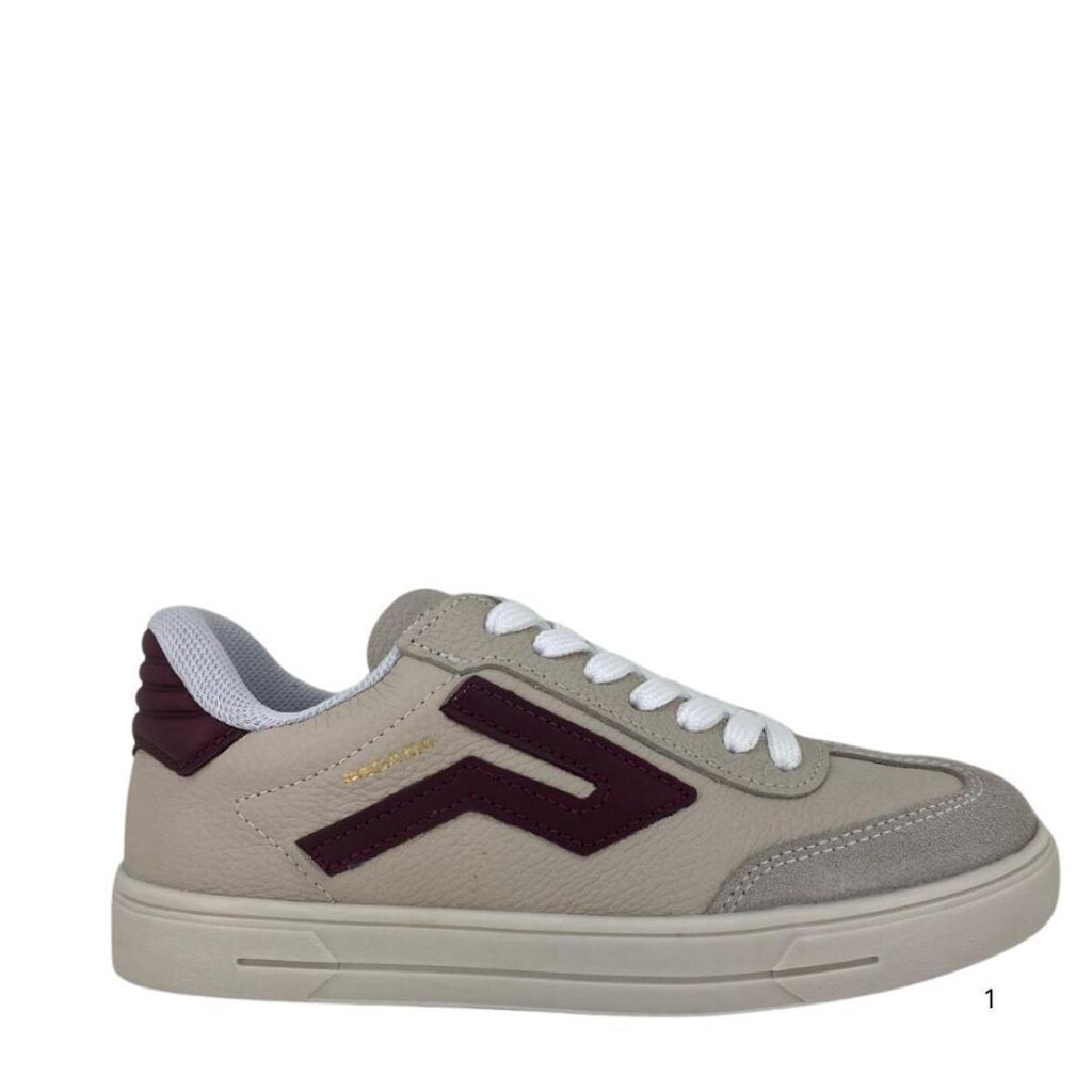 Tênis Feminino Pegada Em Couro Casual 211154