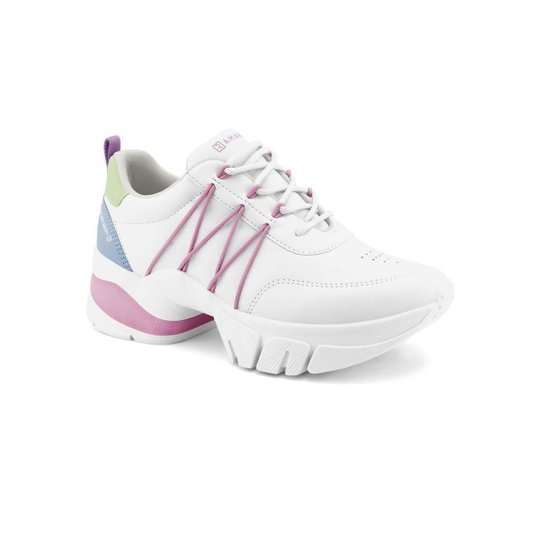 Tênis Feminino Ramarim Dad Chunky Sneaker 2280202 Colorido - Branco Menor preço em Tênis Feminino Ramarim Dad Chunky Sneaker 2280202 Colorido - Branco