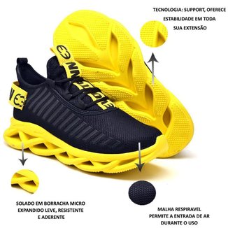 Tênis Feminino Running Academia Esporte Solado Trançado