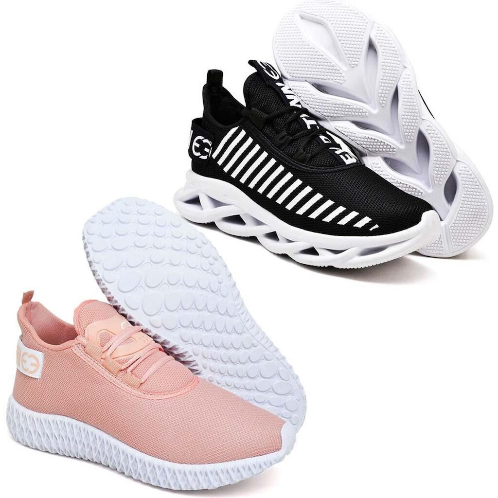 Tênis Feminino Running Esporte Confortável Kit 2 Pares