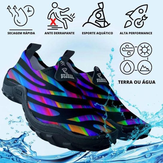 Tenis Feminino Sapatilha Onça Hibrida Água Pilates Praia Academia Jetski Caiaque Trilha