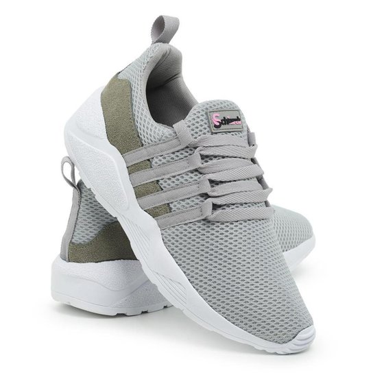 Tênis Feminino Schiareli 490 Para Academia Passeio ou Trabalho - Cinza Claro é boa?
