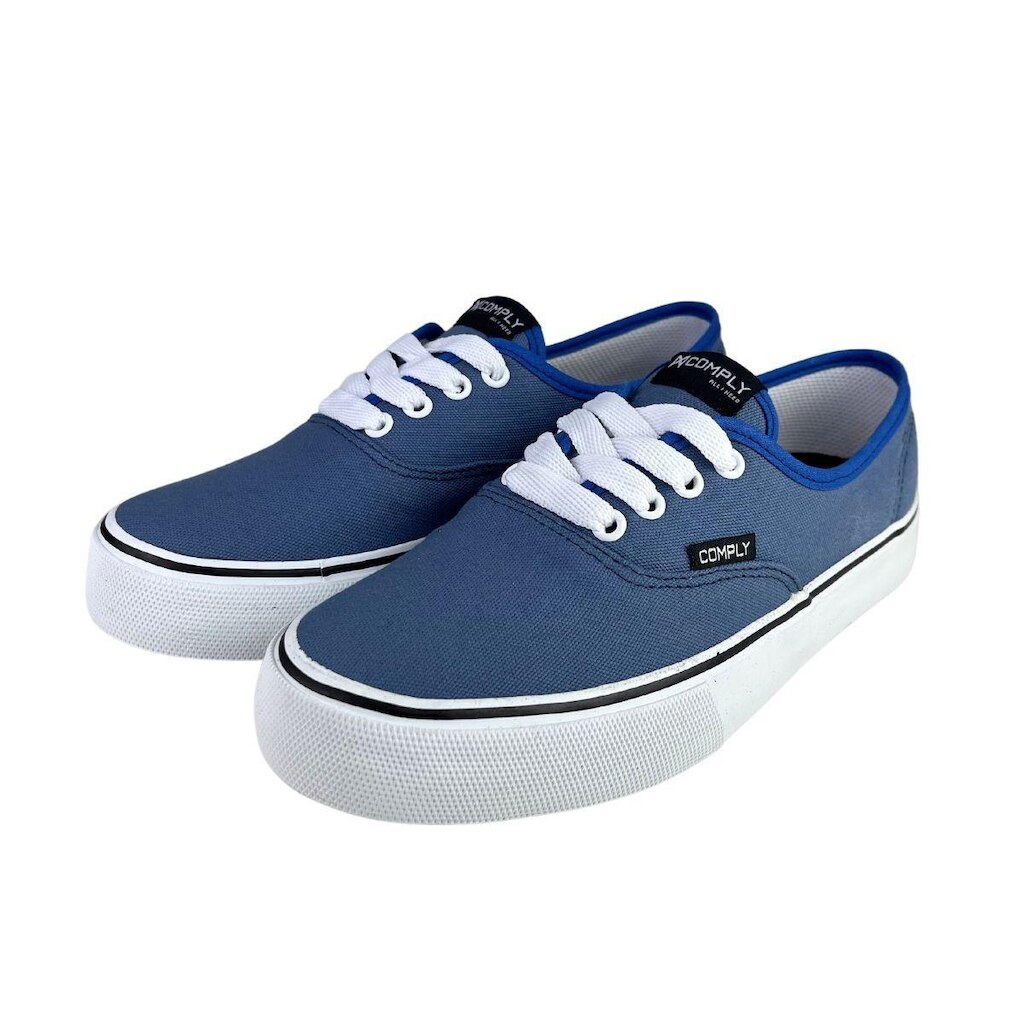 Tênis Feminino Skate Comply Race Klein Azul e Branco