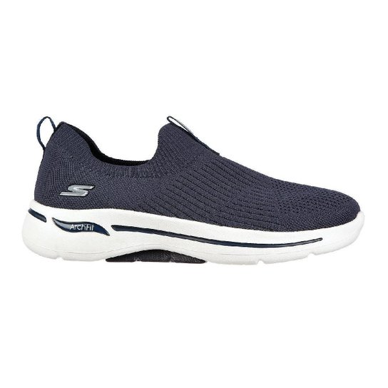 Tênis Feminino Skechers Go Walk Arch Fit Iconic Azul Marinho - 124409 - Azul Menor preço em Tênis Feminino Skechers Go Walk Arch Fit Iconic Azul Marinho - 124409 - Azul
