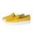 Tênis Feminino Slip On em Couro Amarelo - Amarelo