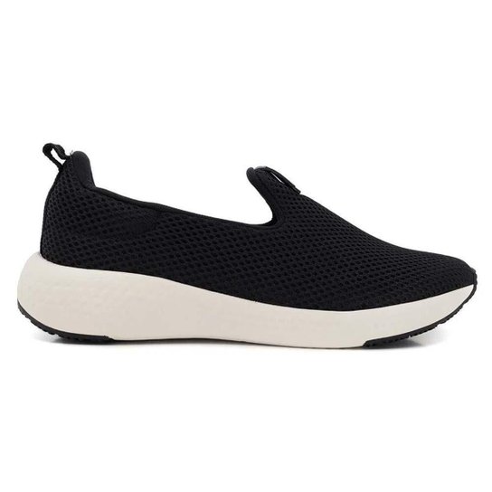 Menor preço em Tênis Feminino Slip On Tecido Preto Usaflex AH1604004 - Preto