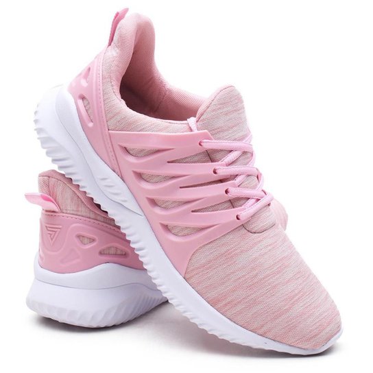 Tênis Feminino Treino Confortável - Rosa Menor preço em Tênis Feminino Treino Confortável - Rosa