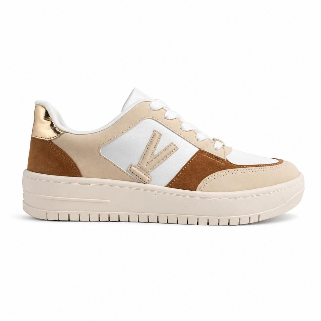 Tênis Feminino Vizzano Casual Flatform com Detalhes Camurça