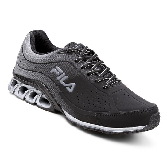 Tênis Fila Cage Python Masculino - Preto e Chumbo Menor preço em Tênis Fila Cage Python Masculino - Preto e Chumbo