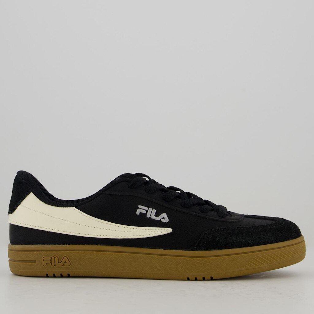 Tênis Fila Court 80 Preto e Creme