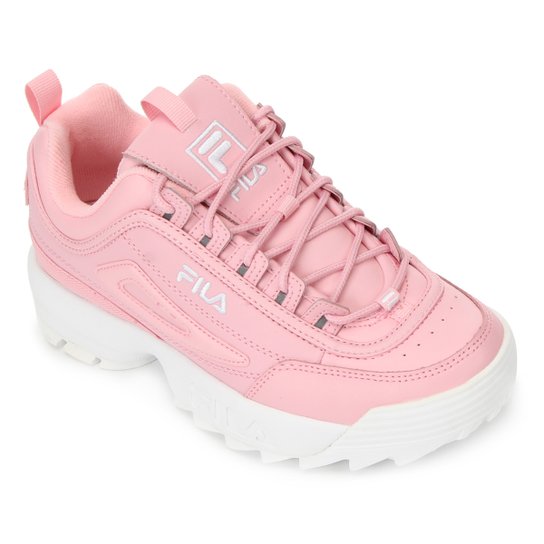 Tênis Fila Disruptor II Premium Feminino Pink+Branco Netshoes