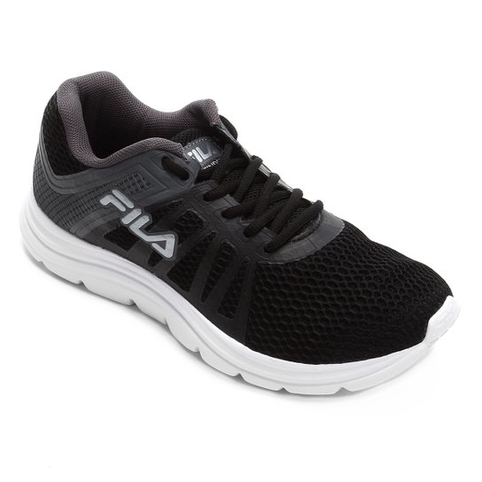 Tênis Fila Finder Feminino - Preto e Prata Menor preço em Tênis Fila Finder Feminino - Preto e Prata