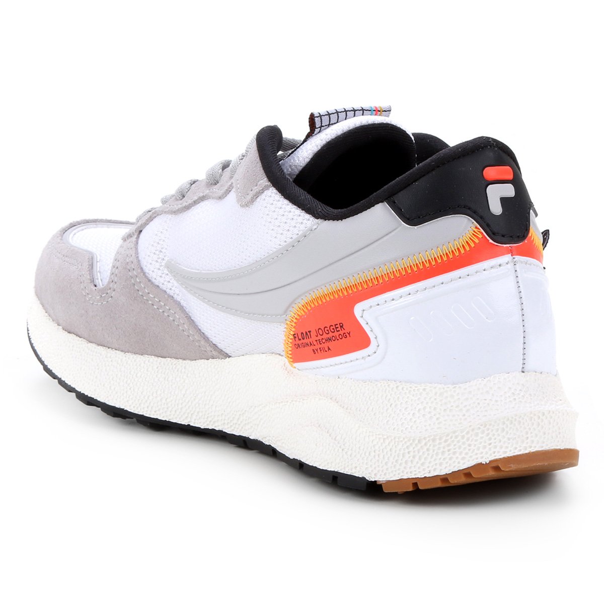 Tênis Fila Float Jogger Masculino - Branco+Laranja | Netshoes