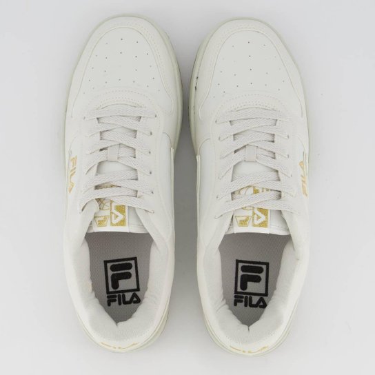 Tênis Fila FX-33 Low Feminino Branco e Dourado